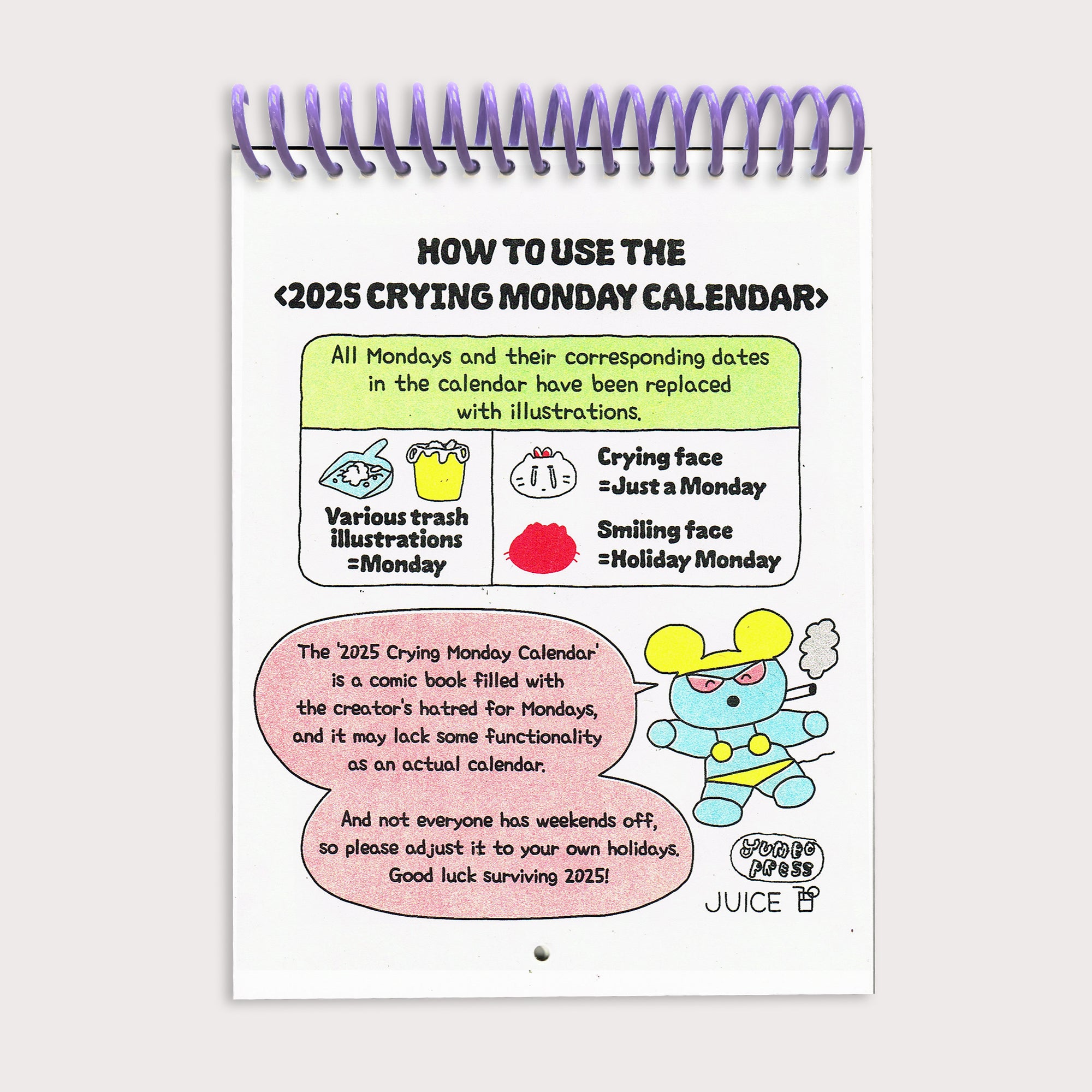 Crying Monday Calendar