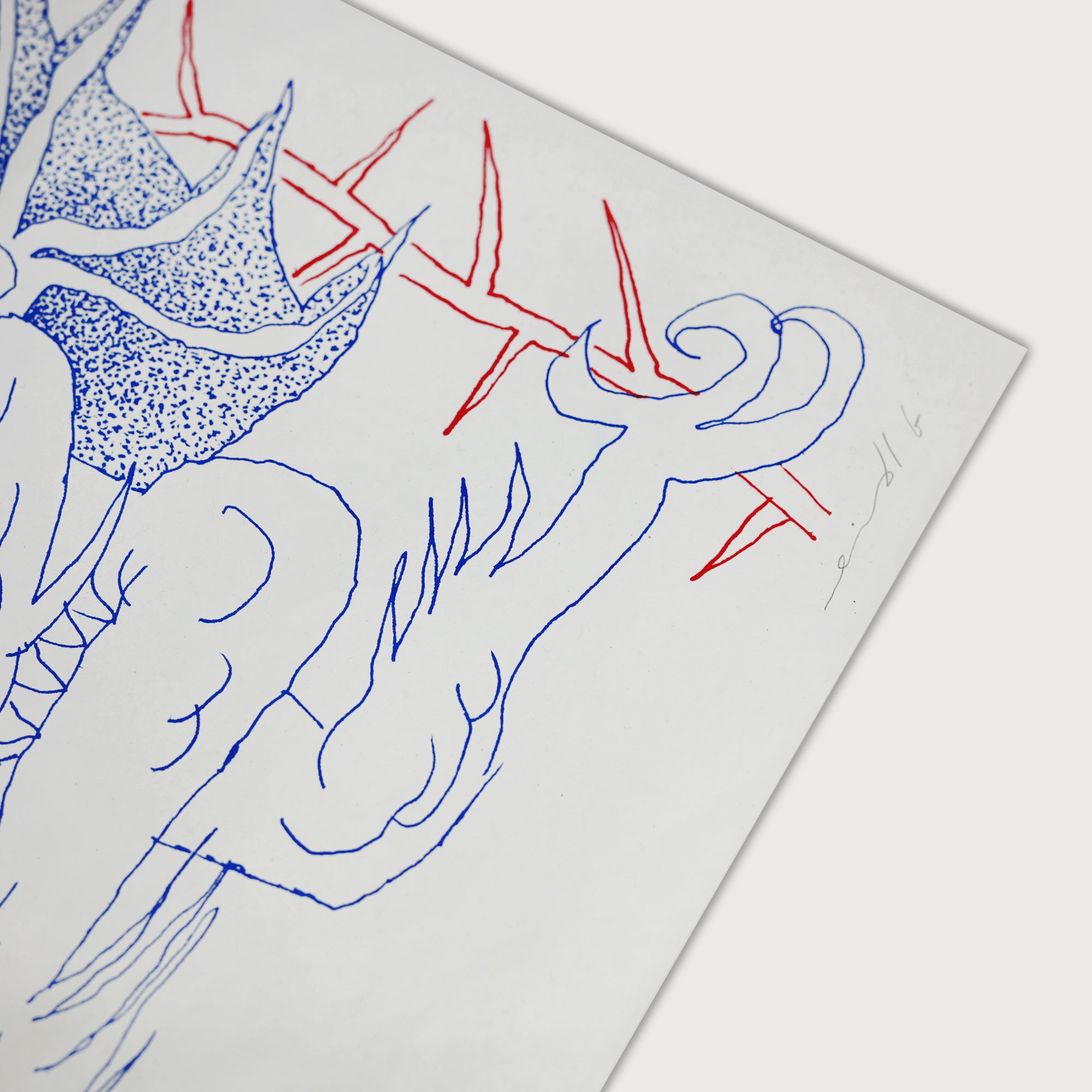 Demon Risograph Print