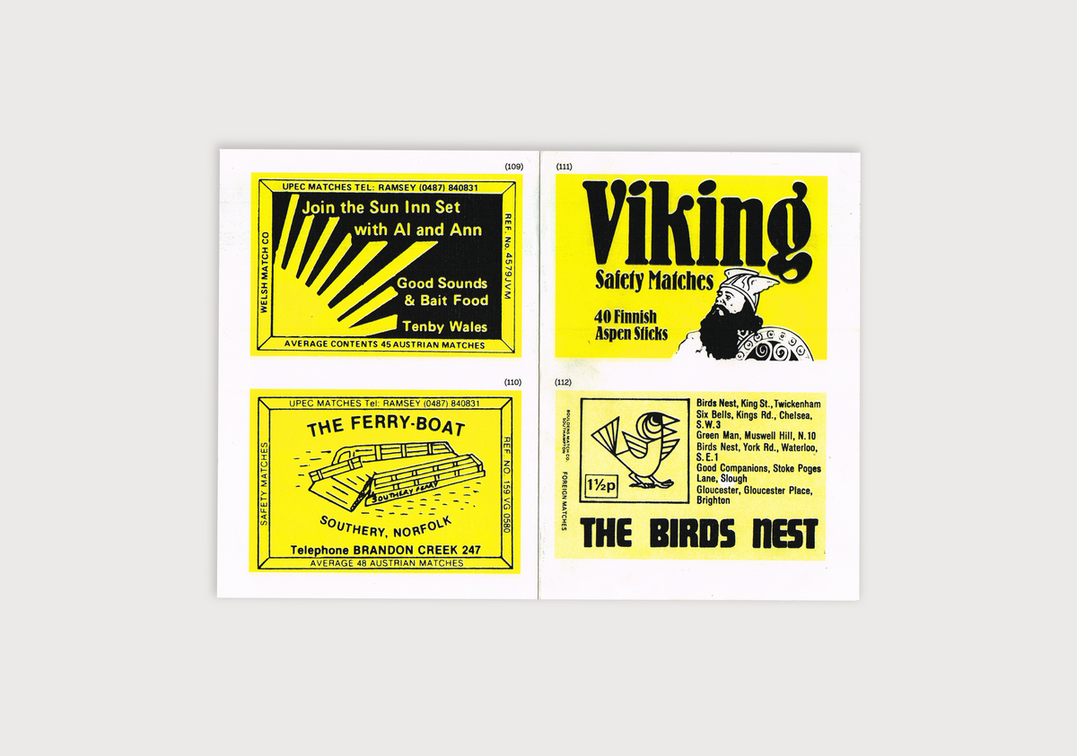 UK Pub Matchbox Labels