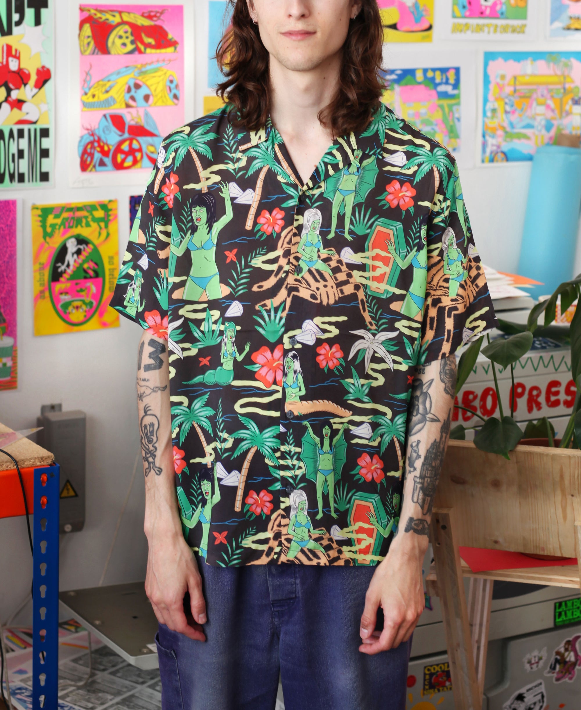 Hawaiian Monster Girl Shirts